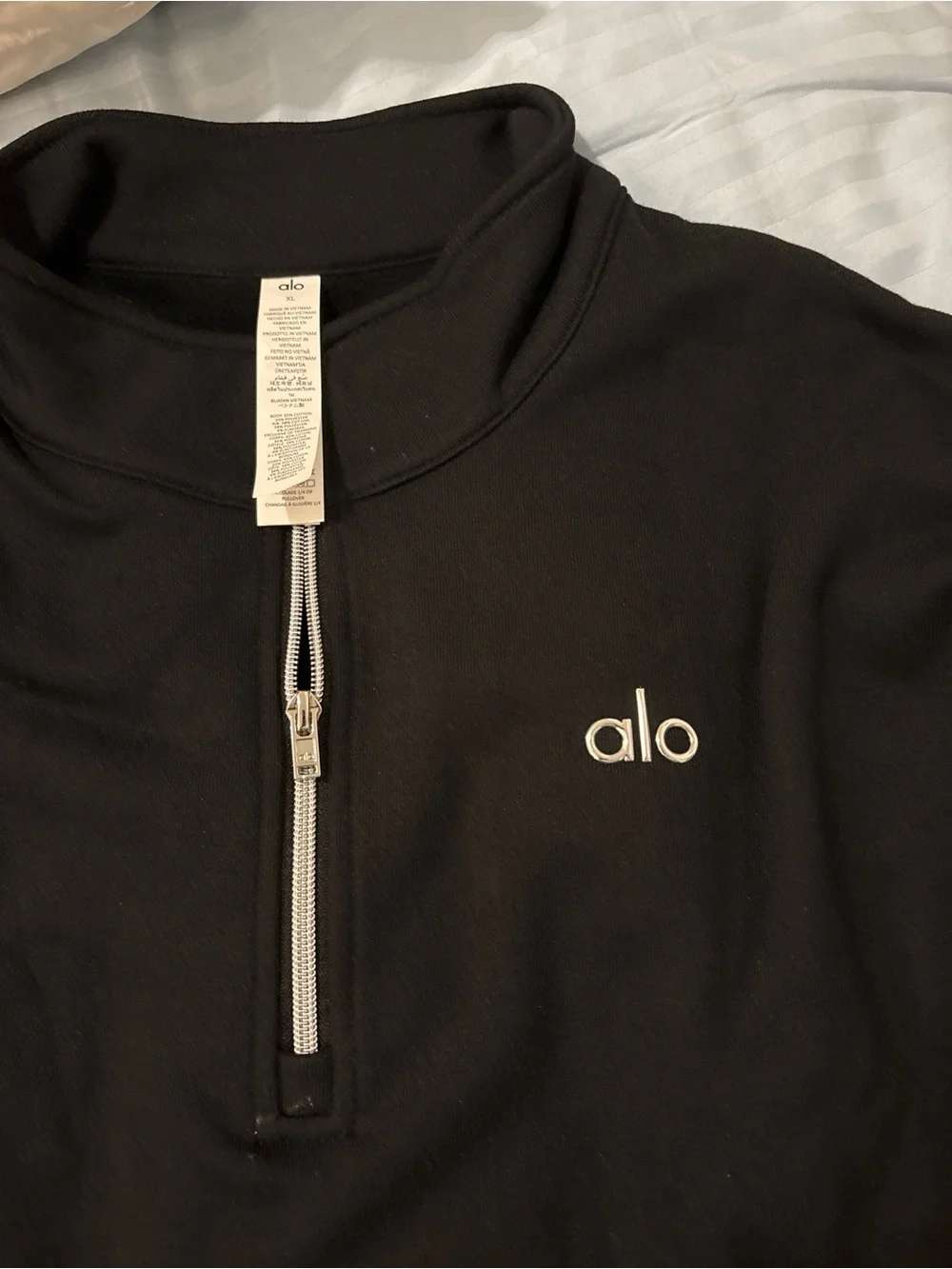ALO Yoga Accolade Black Quarter-Zip Pullover NWT - Picture 4 of 8